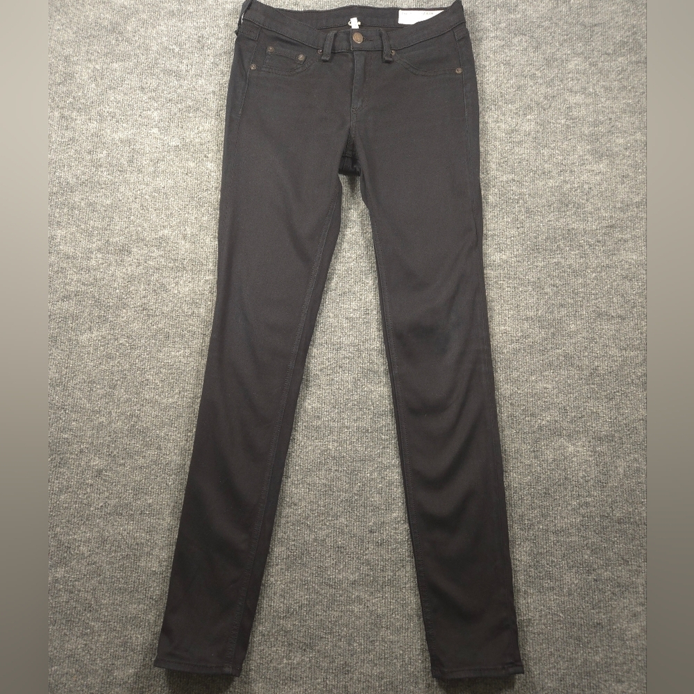 rag & bone/JEAN Black Plush Mid-Rise Skinny Legging‎ Jeggings Size 27